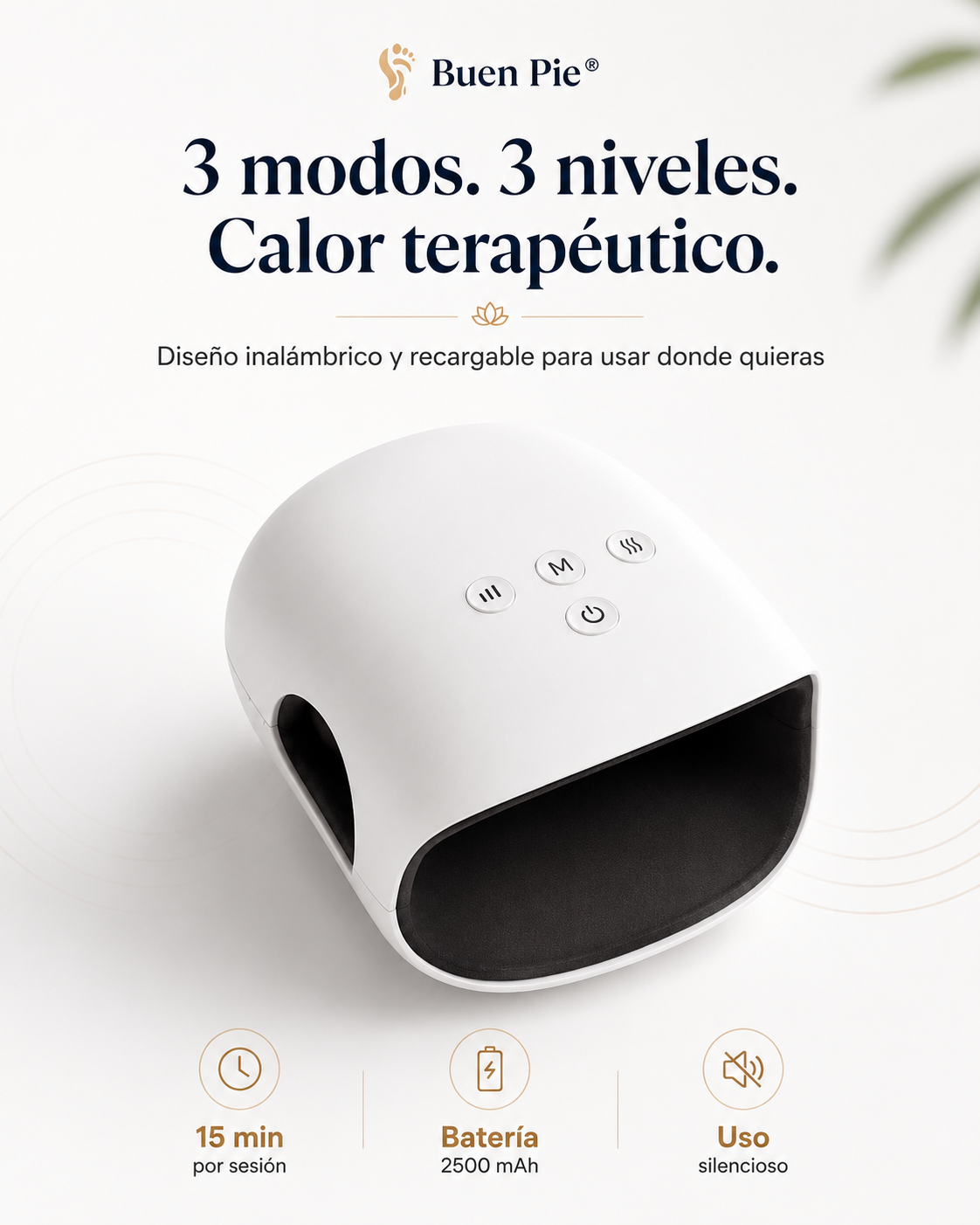 PulseHand: 3 modos, 3 niveles, bateria 2500 mAh