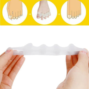 Calcetines separadores de dedos de gel para mujer, separador de dedos de  los pies, 1 par de separadores de dedos de gel grandes, separador de dedos  de